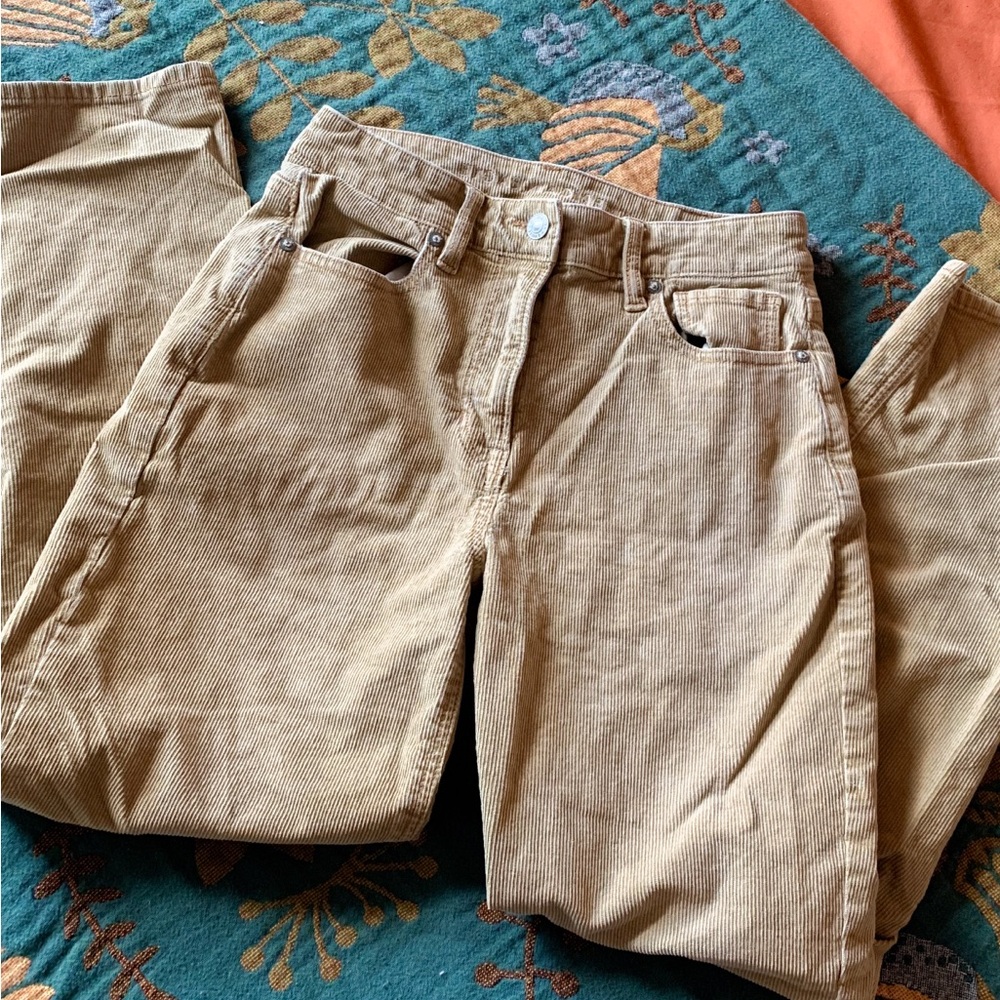 Corduroy Straight-Leg Pants